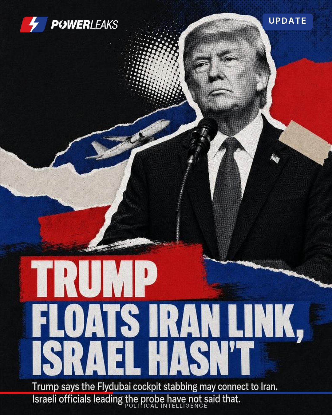 Trump floats Iran link in cockpit stabbing