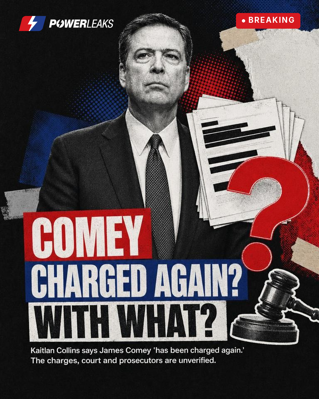 Kaitlan Collins says Comey charged again